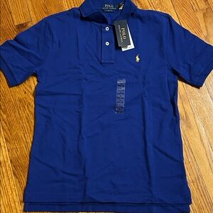NWT Polo by Ralph Lauren boys size large 14-16 Classic Fit Royal Blue Polo Shirt